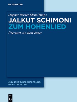 cover image of Jalkut Schimoni zum Hohenlied